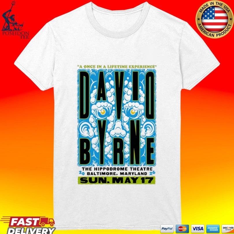 David Byrne May 17 2026 Hippodrome Theatre In Baltimore Maryland T-shirt