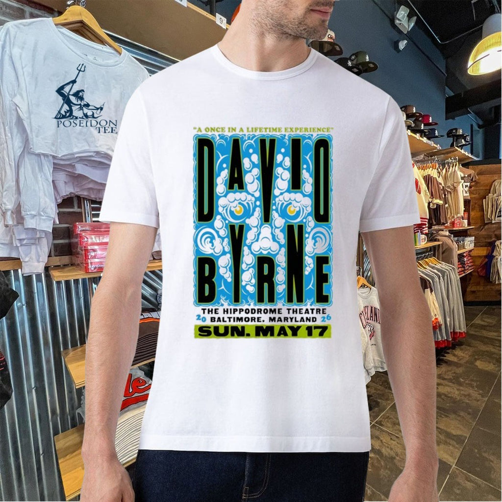 David Byrne May 17 2026 Hippodrome Theatre In Baltimore Maryland T-shirt