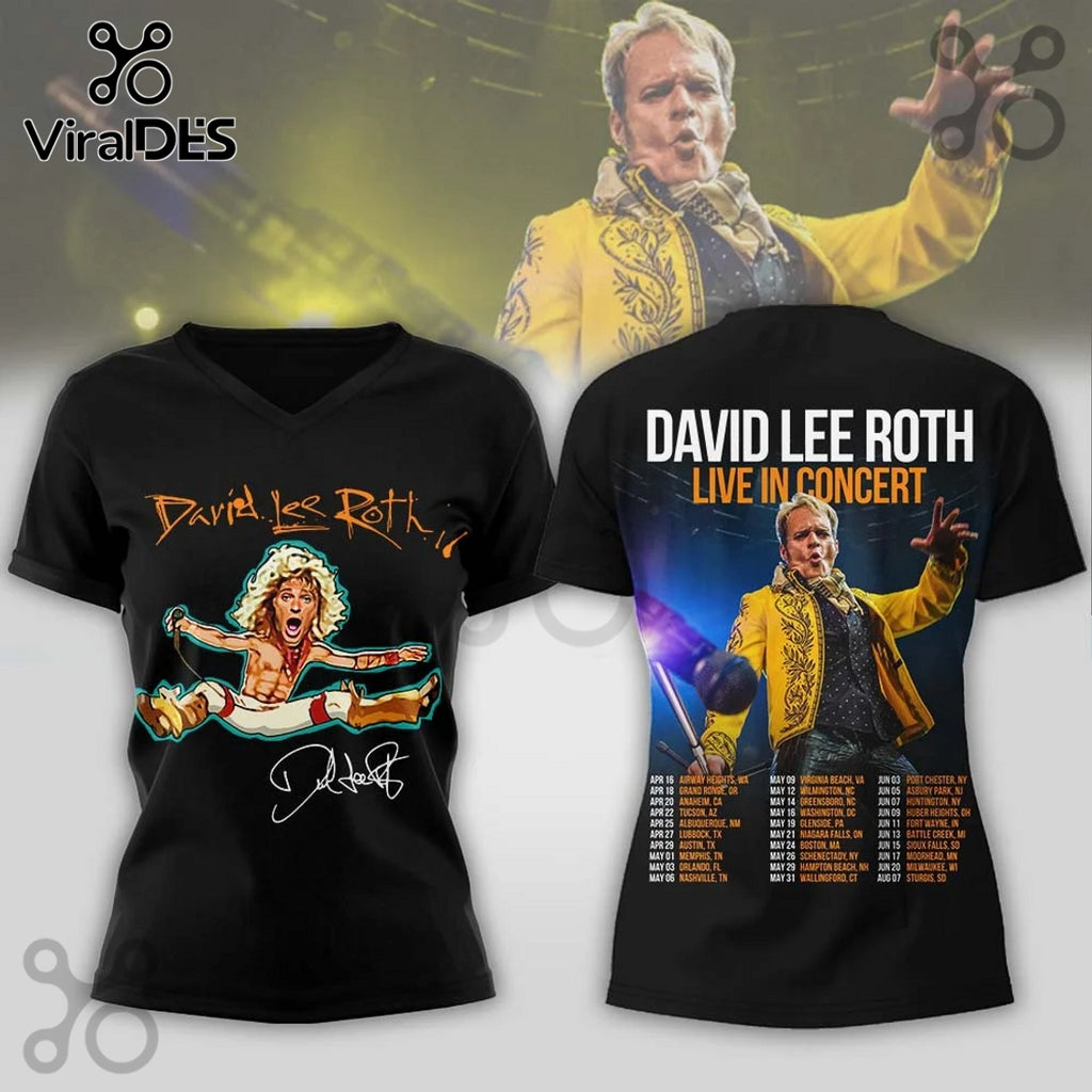 David Lee Roth 2026 Tour 3D T-Shirt
