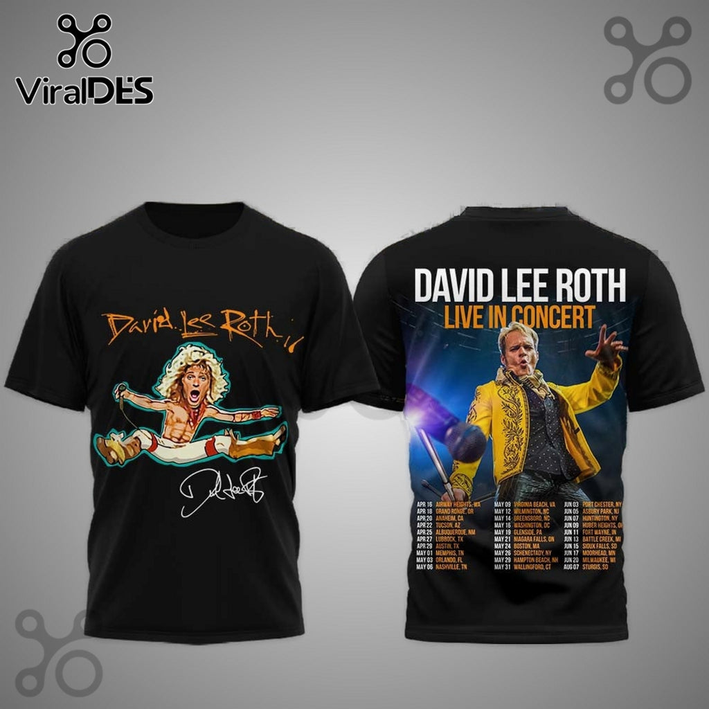 David Lee Roth 2026 Tour 3D T-Shirt