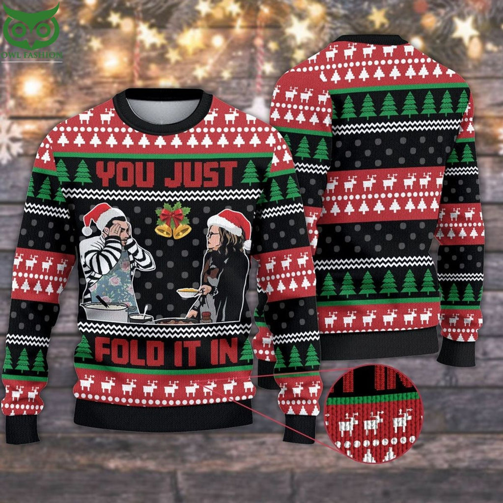 David Rose Xmas You Just Fold It In Schitts Creek Ugly Sweater