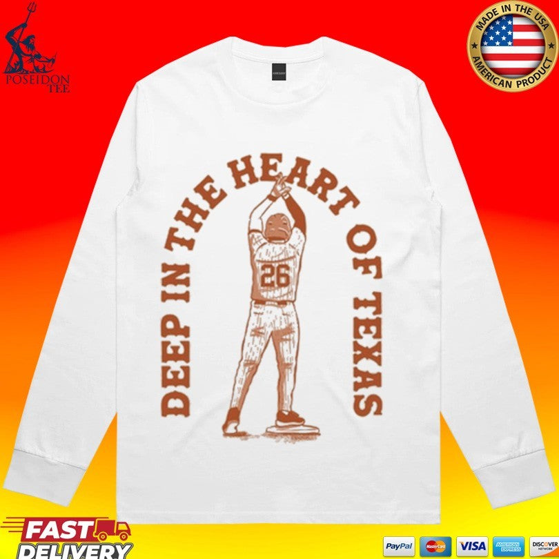 Deep In The Heart Of Texas Baseball Player T-shirt
