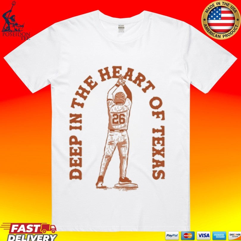 Deep In The Heart Of Texas Baseball Player T-shirt