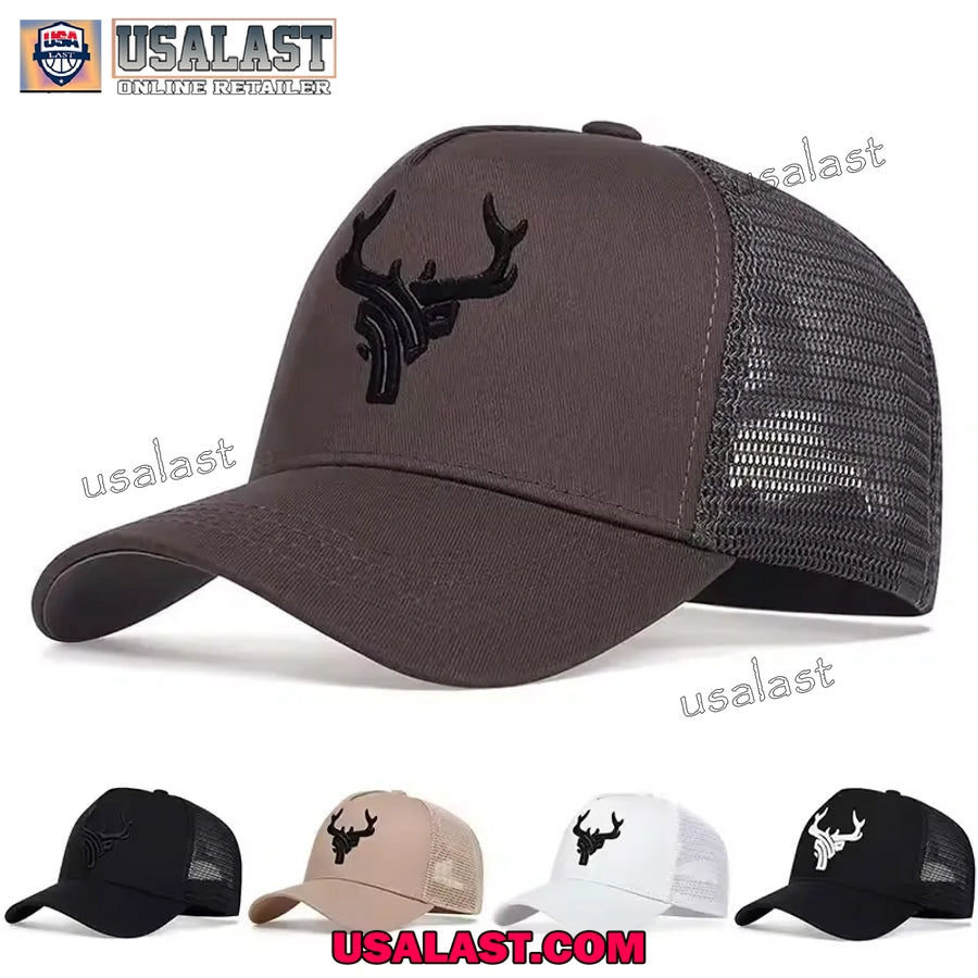 Deer Antlers Embroidery Logo Baseball Cap