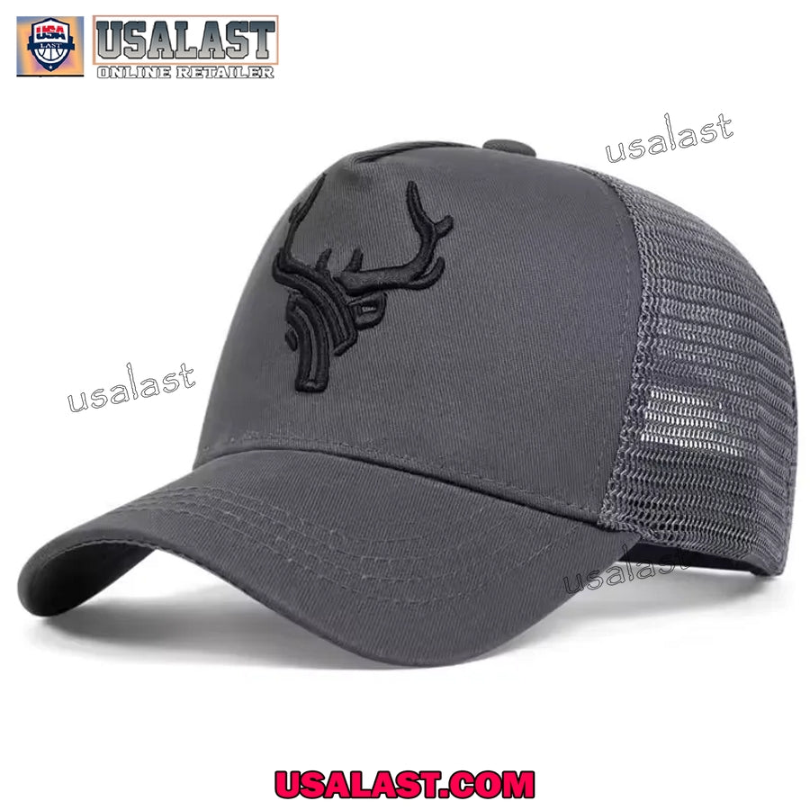 Deer Antlers Embroidery Logo Baseball Cap
