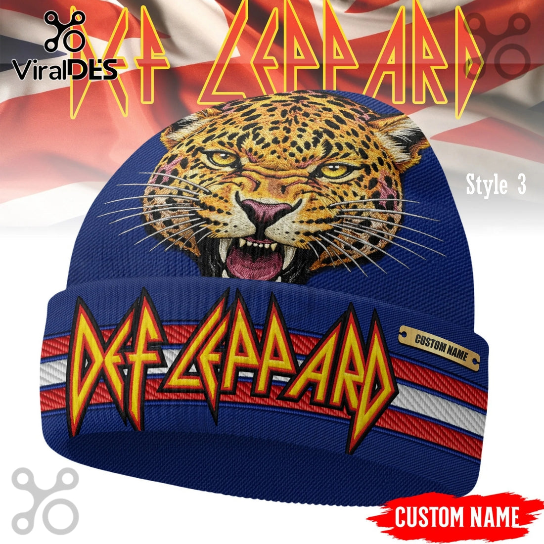Def Leppard Rock Band Beanie Hat