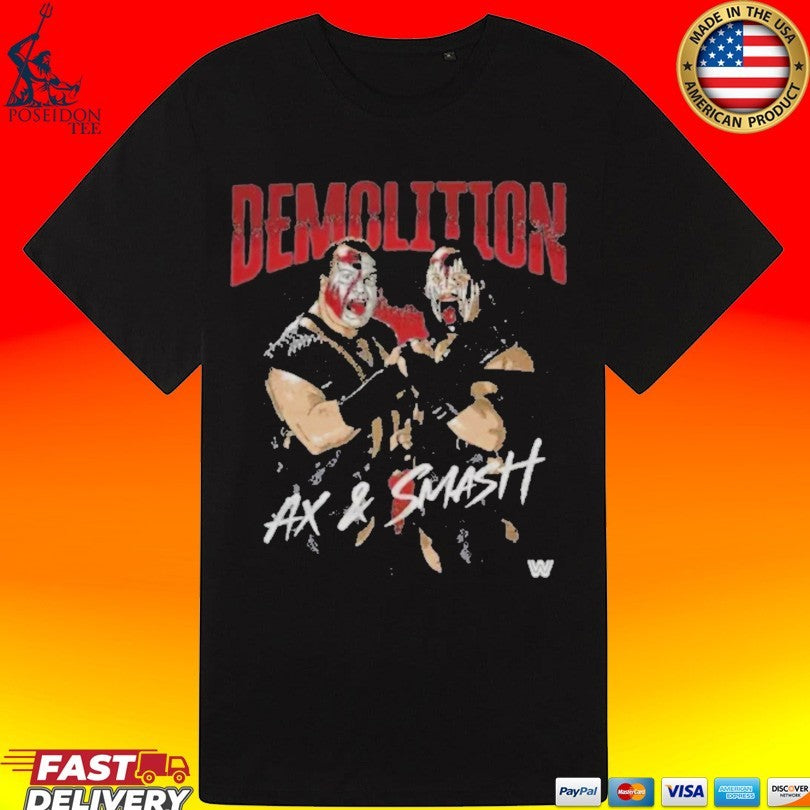 Demolition Ax & Smash Retro Wht T-shirt