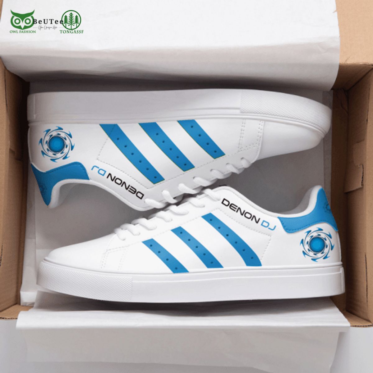 Denon Dj EDM Devices Band White Stan Smith Shoes