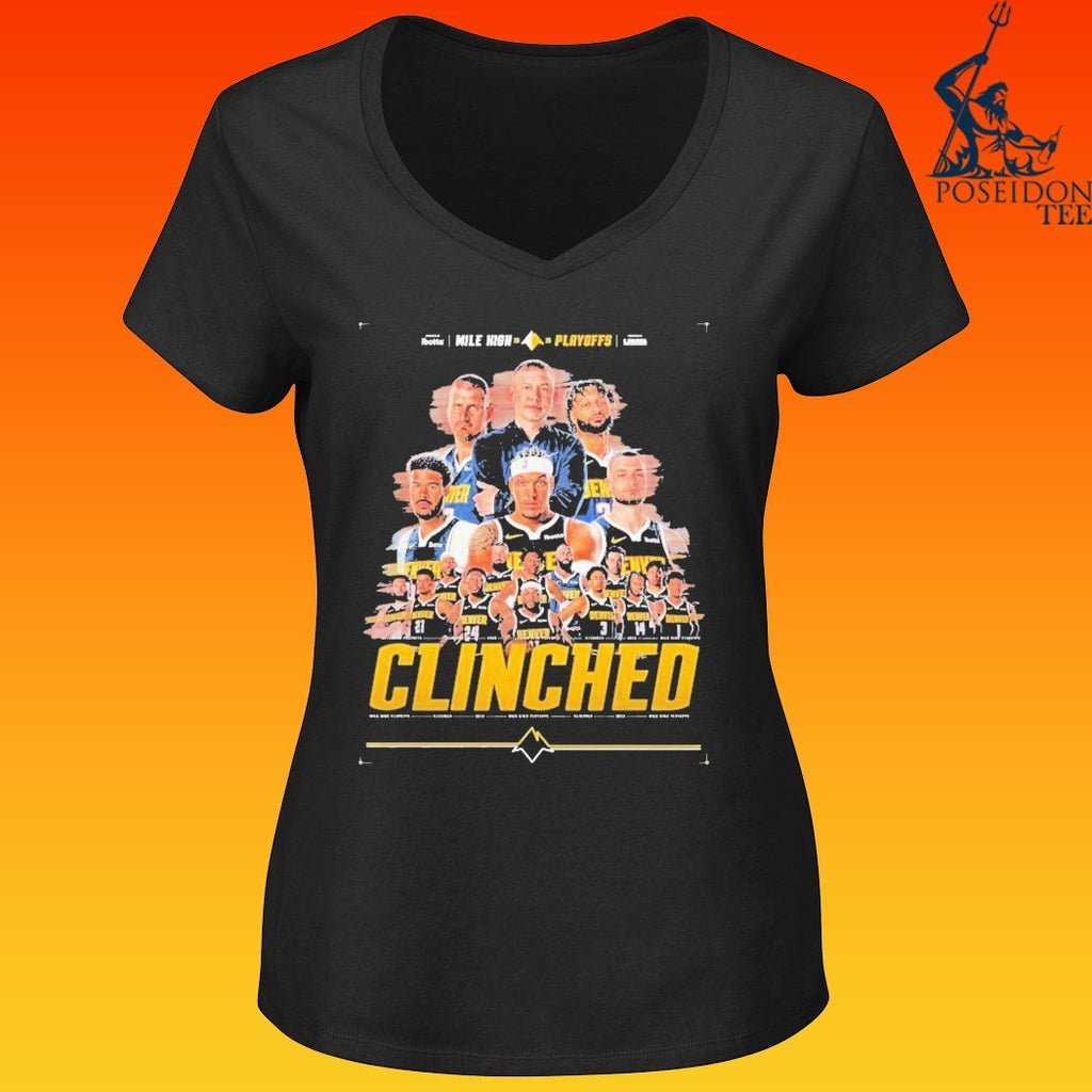 Denver Nuggets 2026 Mile High Playoffs Clinched 2026 T-shirt
