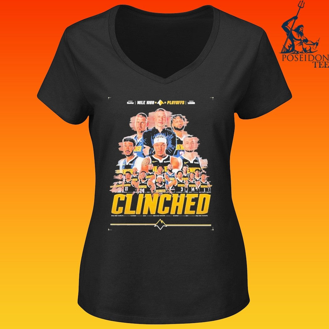 Denver Nuggets 2026 Mile High Playoffs Clinched 2026 T-shirt