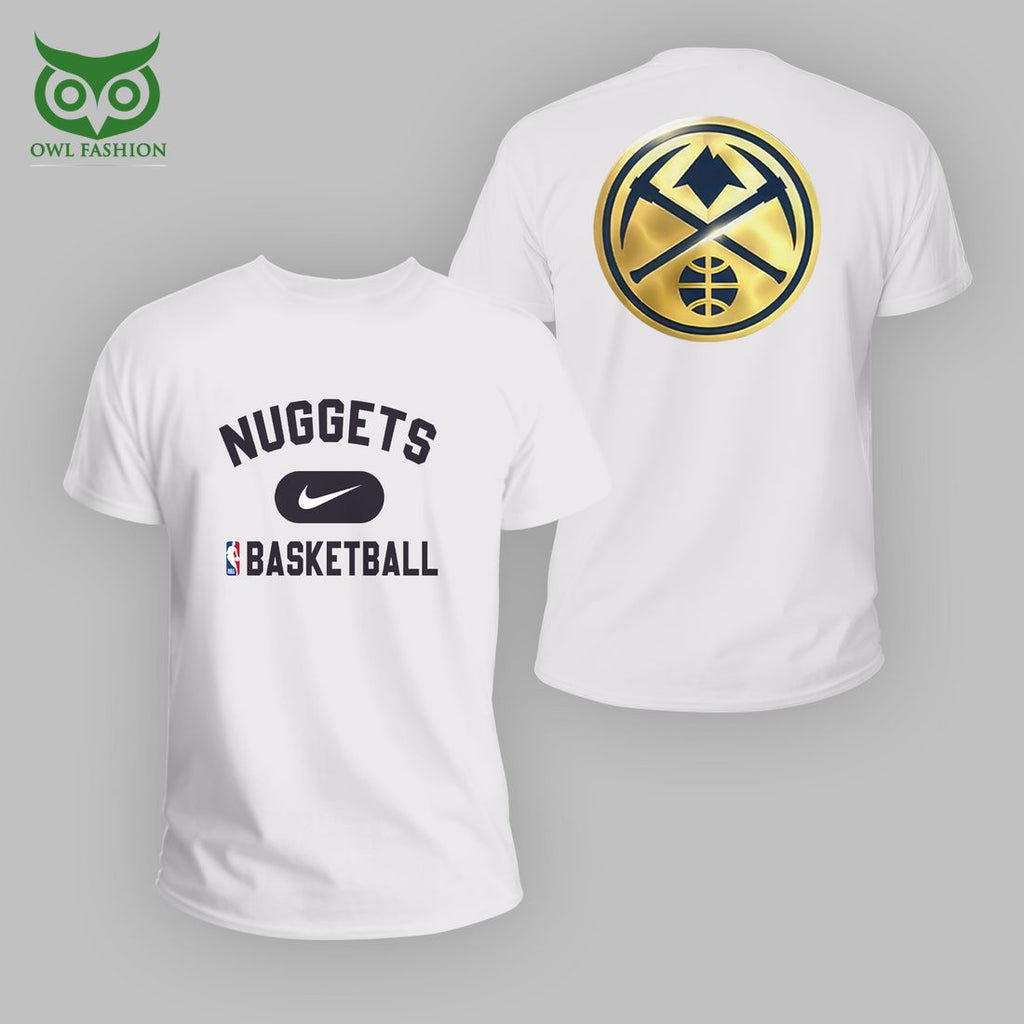 Denver Nuggets NBA Basketball White 3D Hoodie