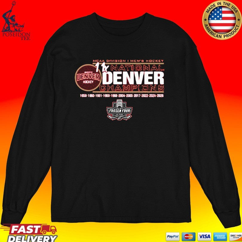 Denver Pioneers Men’s Hockey 11-time National Champs T-shirt