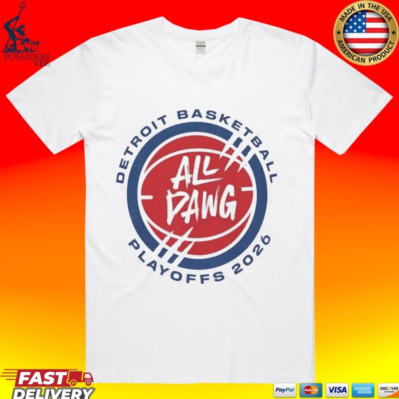 Detroit Basketball All Dawg Playoffs 2026 T-shirt