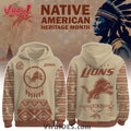 Detroit Lions Native American Heritage Month Hoodie, Long Pants