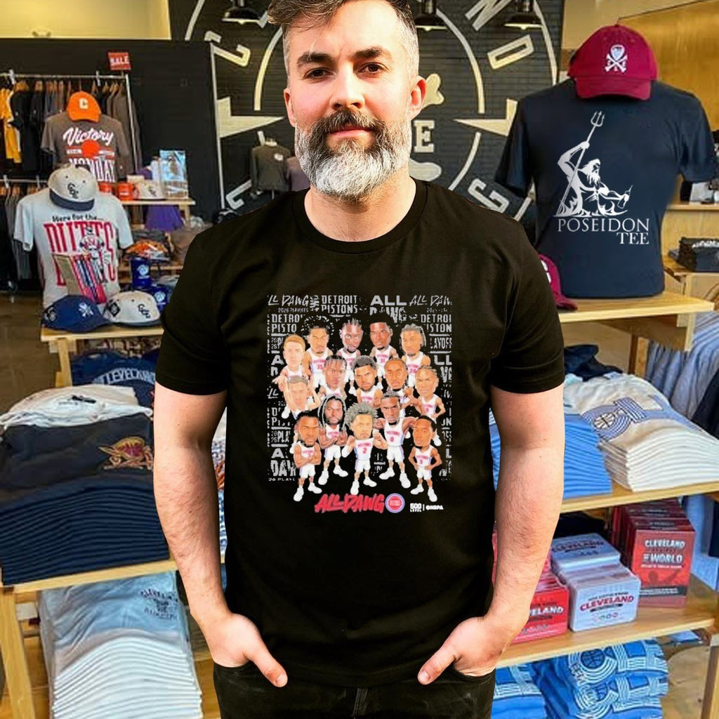 Detroit Pistons Team Caricature Playoffs 2026 Round 2 T-shirt