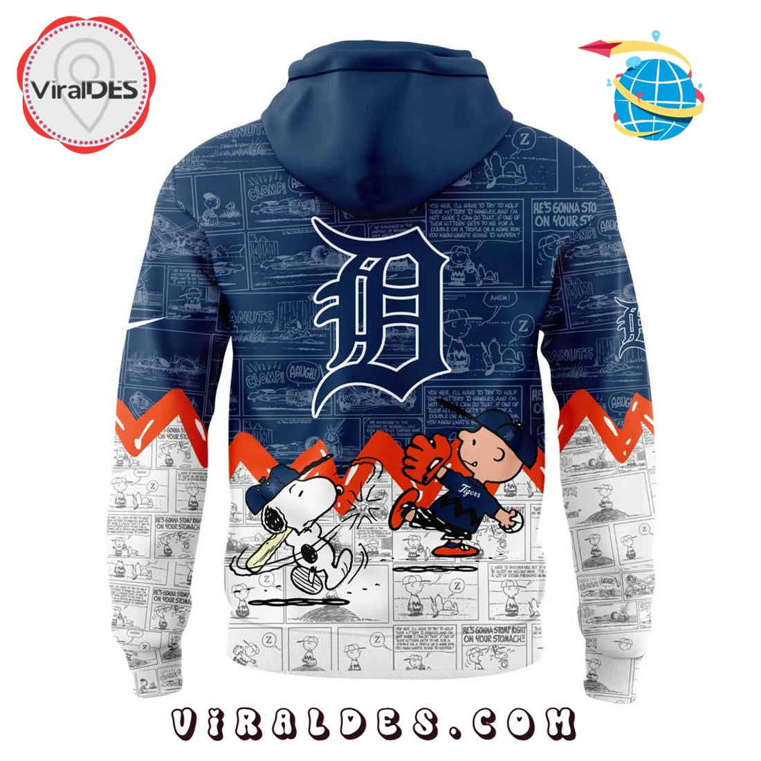 Detroit Tigers 75th Anniversary of Peanuts Hoodie