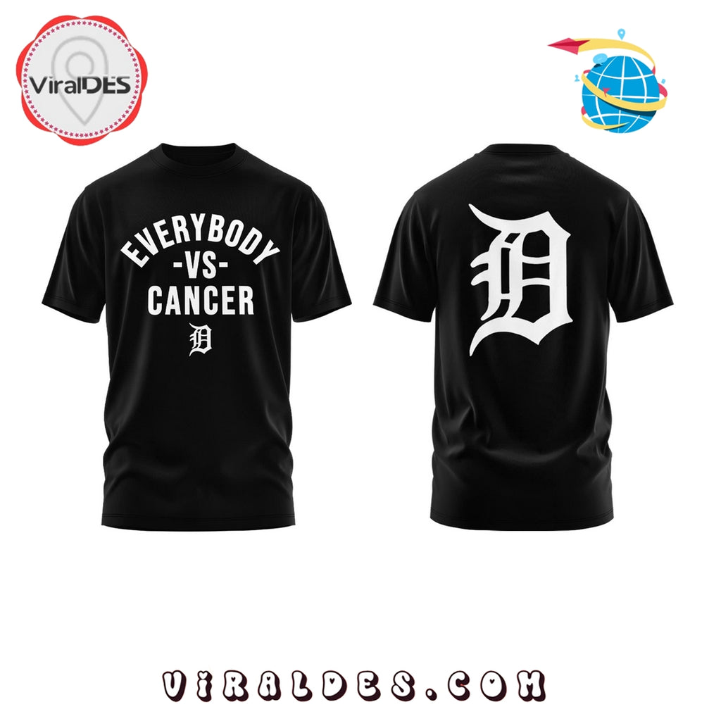 Detroit Tigers Everybody vs Cancers Black Hoodie