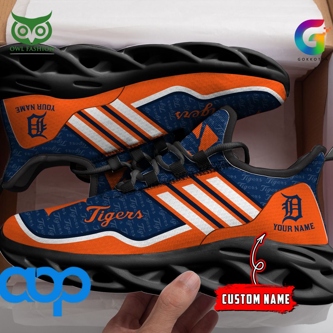 Detroit Tigers MLB Personalized New Max Soul Sneaker