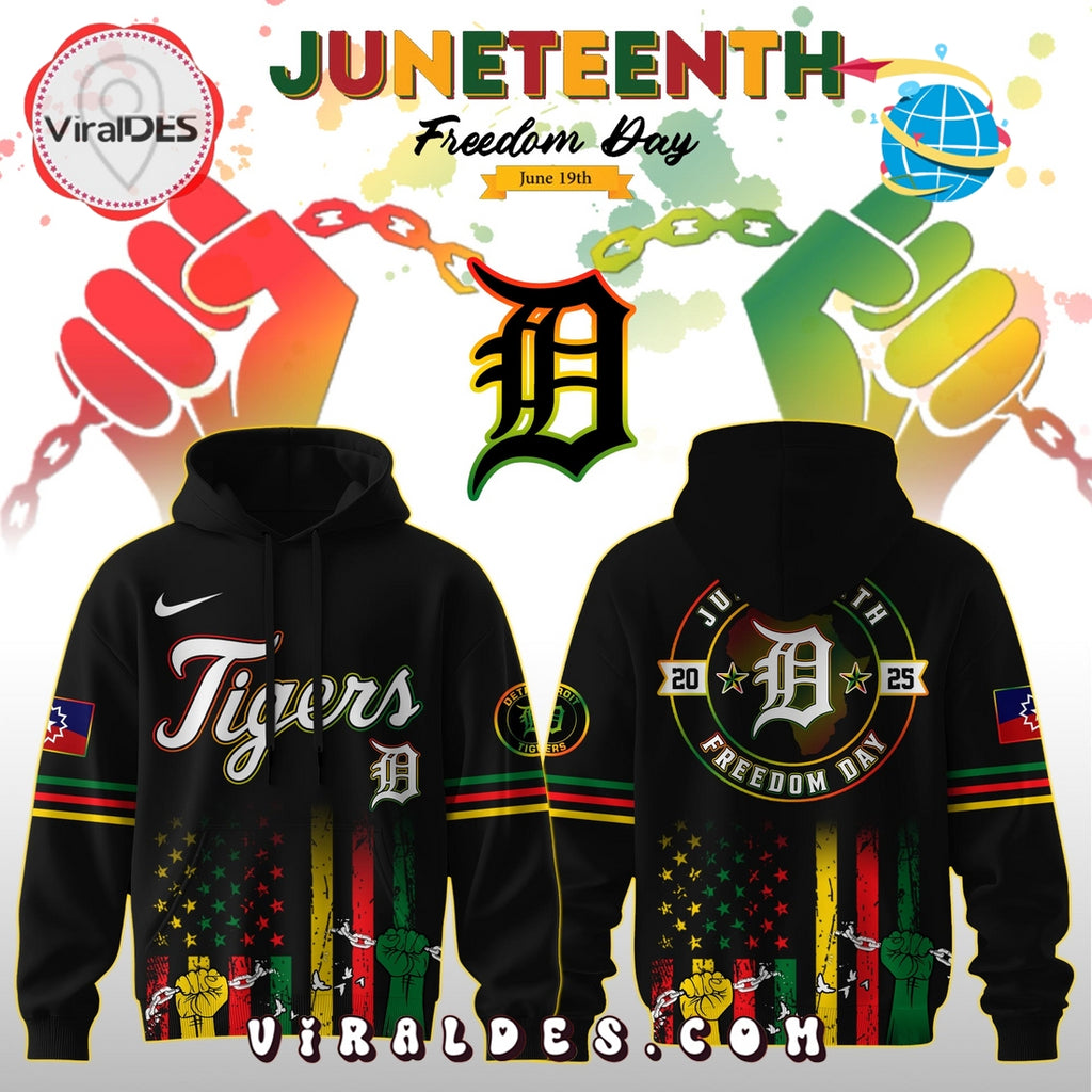 Detroit tigers x 2025 Juneteenth Freedom Day Hoodie, Long Pants