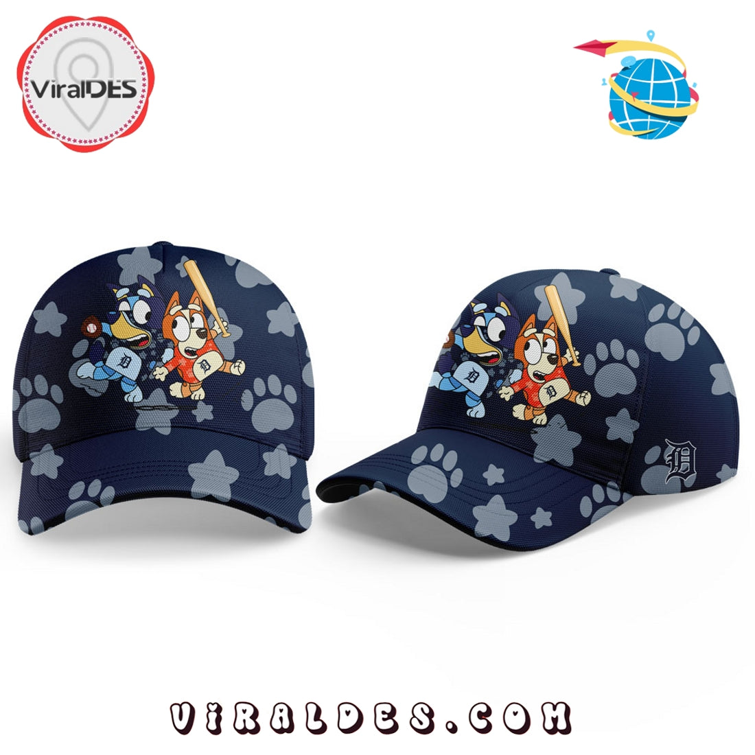 Detroit Tigers x Bluey and Bingo Cap