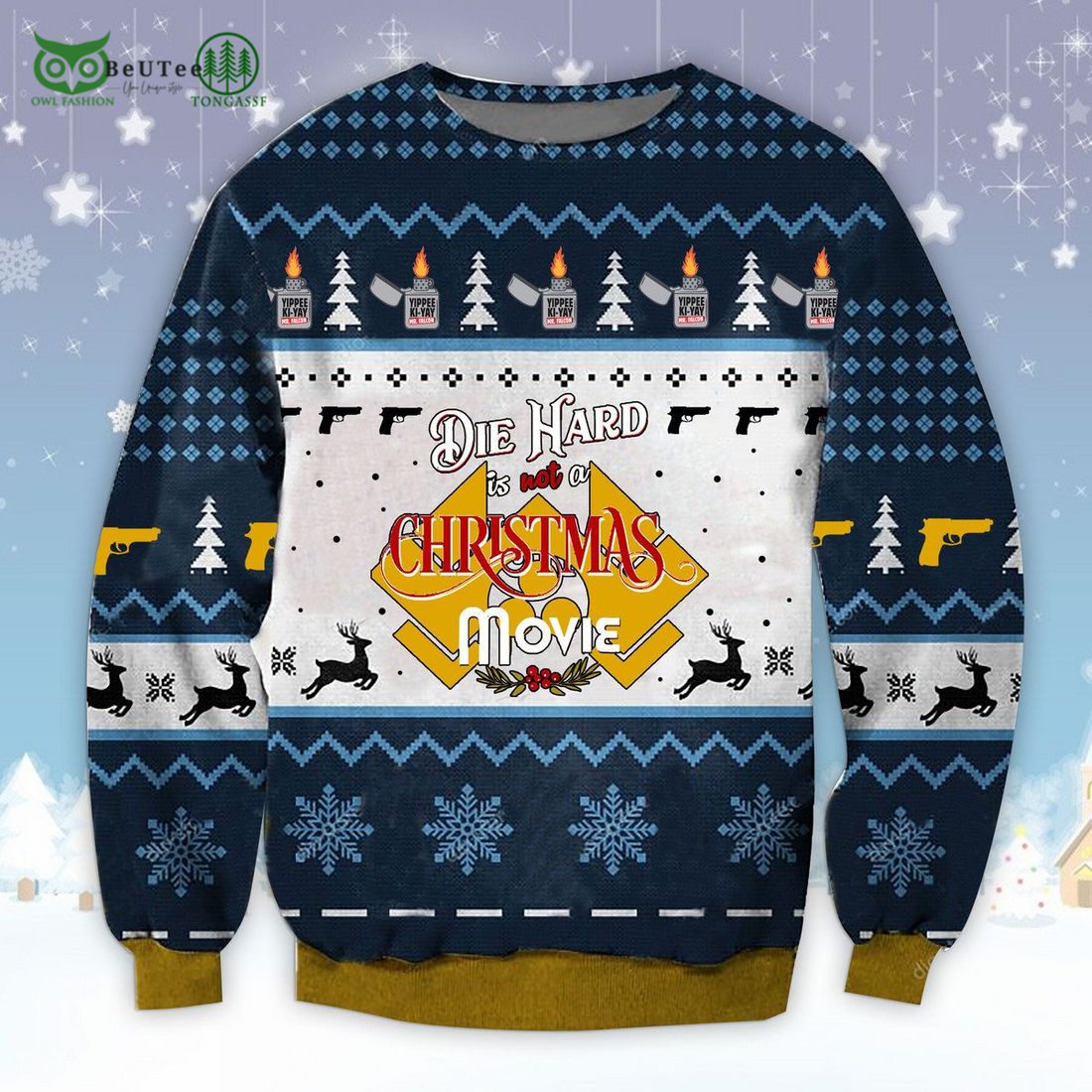 Die Hard Movie Christmas Ugly Sweater Sweatshirt