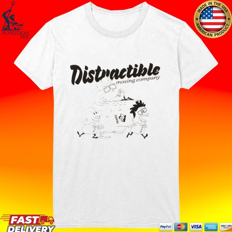 Distractible Moving Company Ringer T-shirt