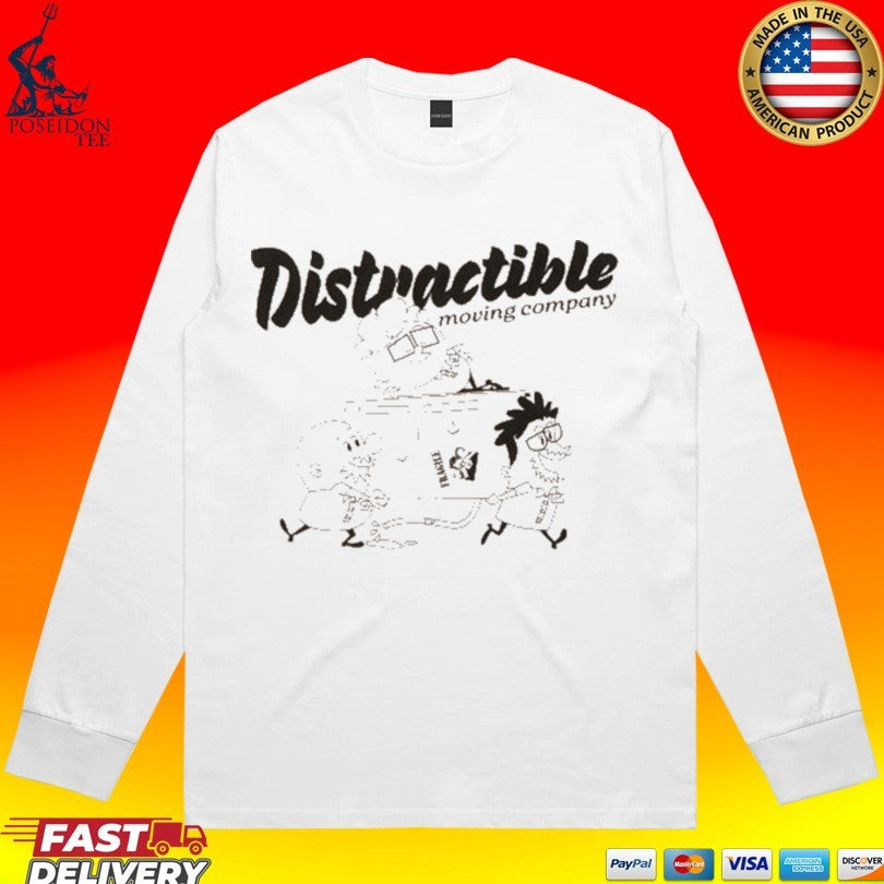 Distractible Moving Company Ringer T-shirt