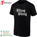 Bling Bling gothic lettering graphic shirt
