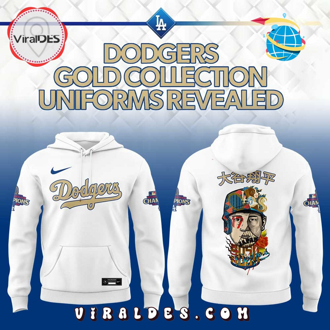 Dodgers Gold Collection Shohei Ohtani Hoodie