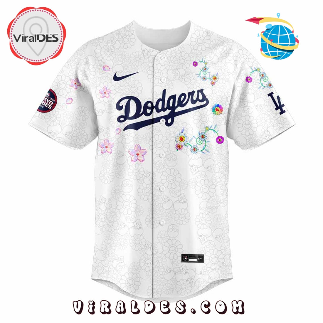 Dodgers Shohei Ohtani x Takashi Murakami Baseball Jersey