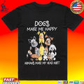Dogs Make Me Happy Human Makes My Head Hurt T-shirt