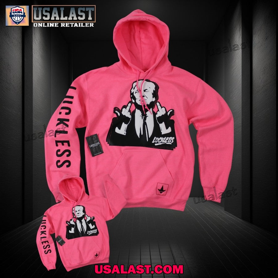 Donald Trump With Middle Fingers Hoodie