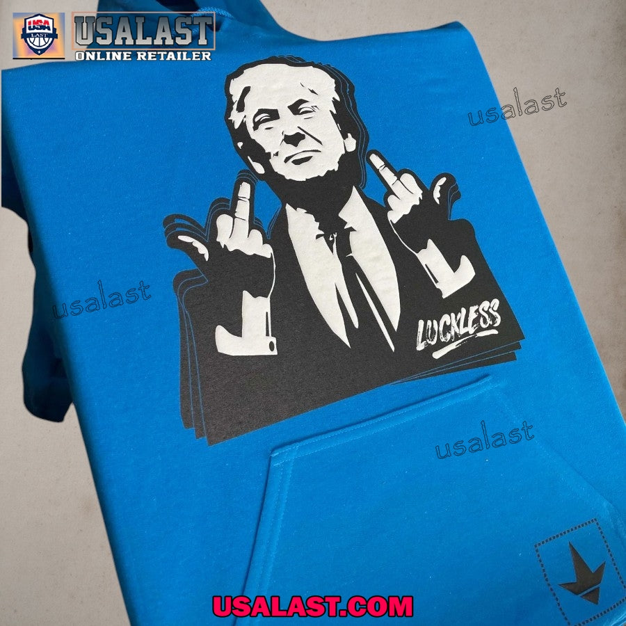 Donald Trump With Middle Fingers Hoodie