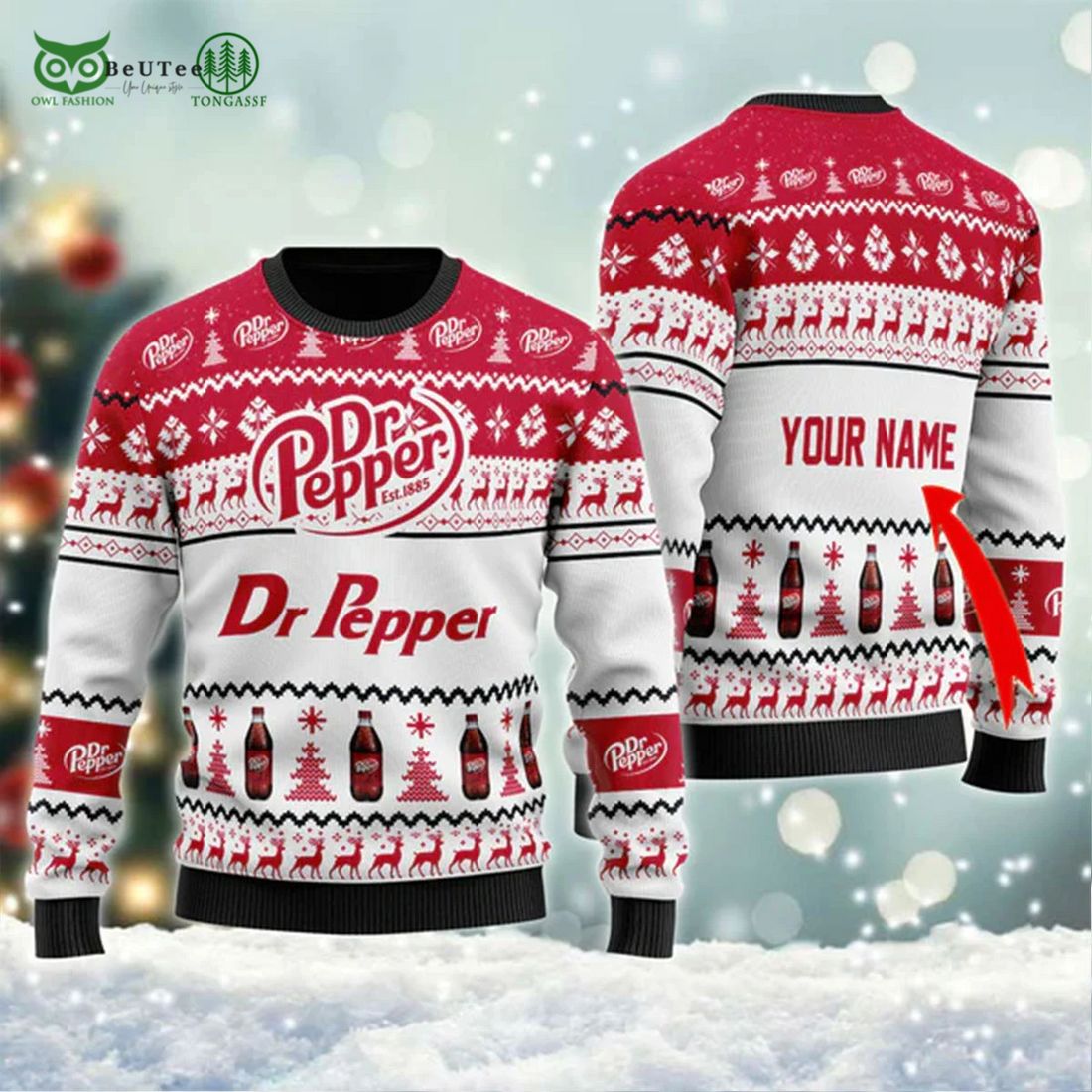 Dr Pepper Ugly Christmas Sweater