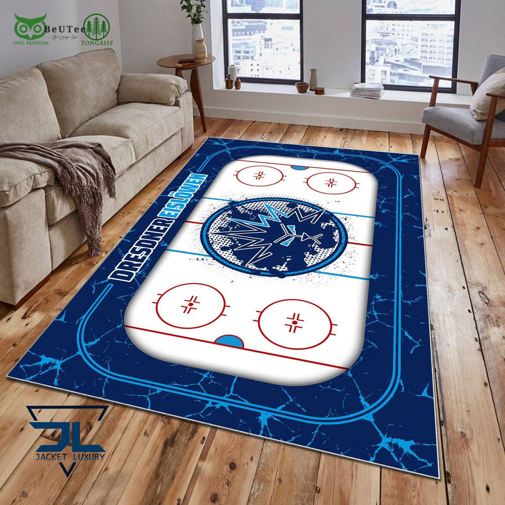 Dresdner Eislöwen Germany Ice Hockey Team Carpet Rug