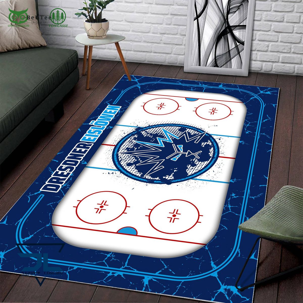 Dresdner Eislöwen Germany Ice Hockey Team Carpet Rug