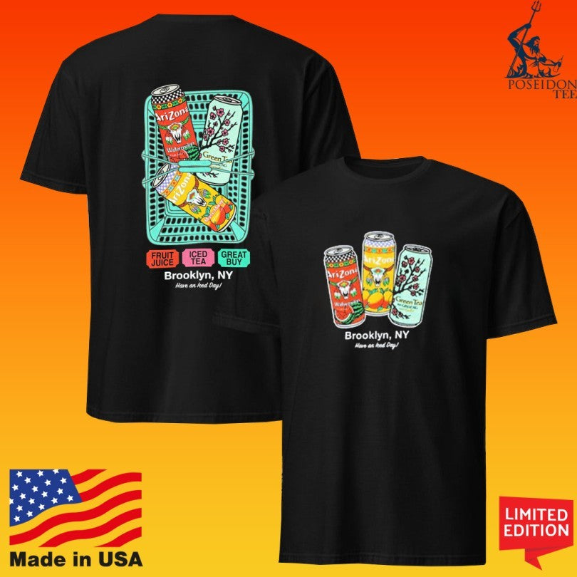 Drinkarizona Black Big Cans In Bin T-shirt