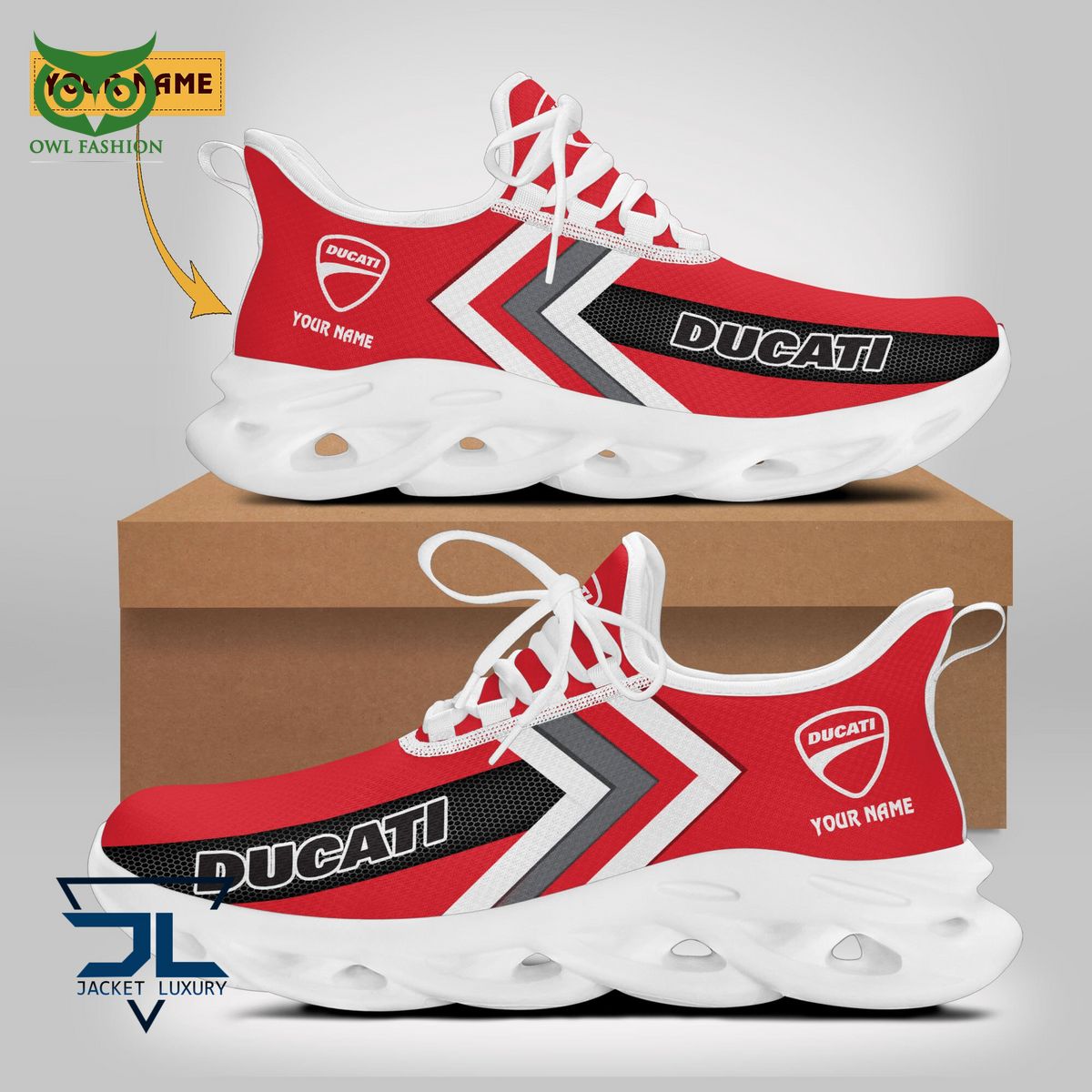 Ducati Car Brand Logo Customized Max Soul Shoes