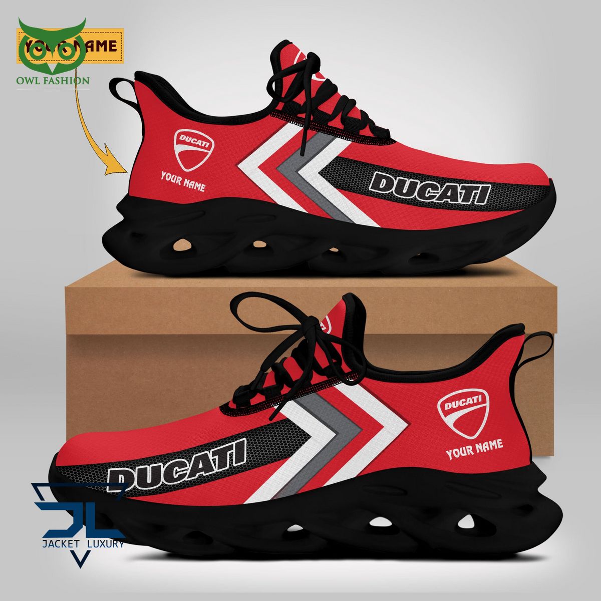 Ducati Car Brand Logo Customized Max Soul Shoes