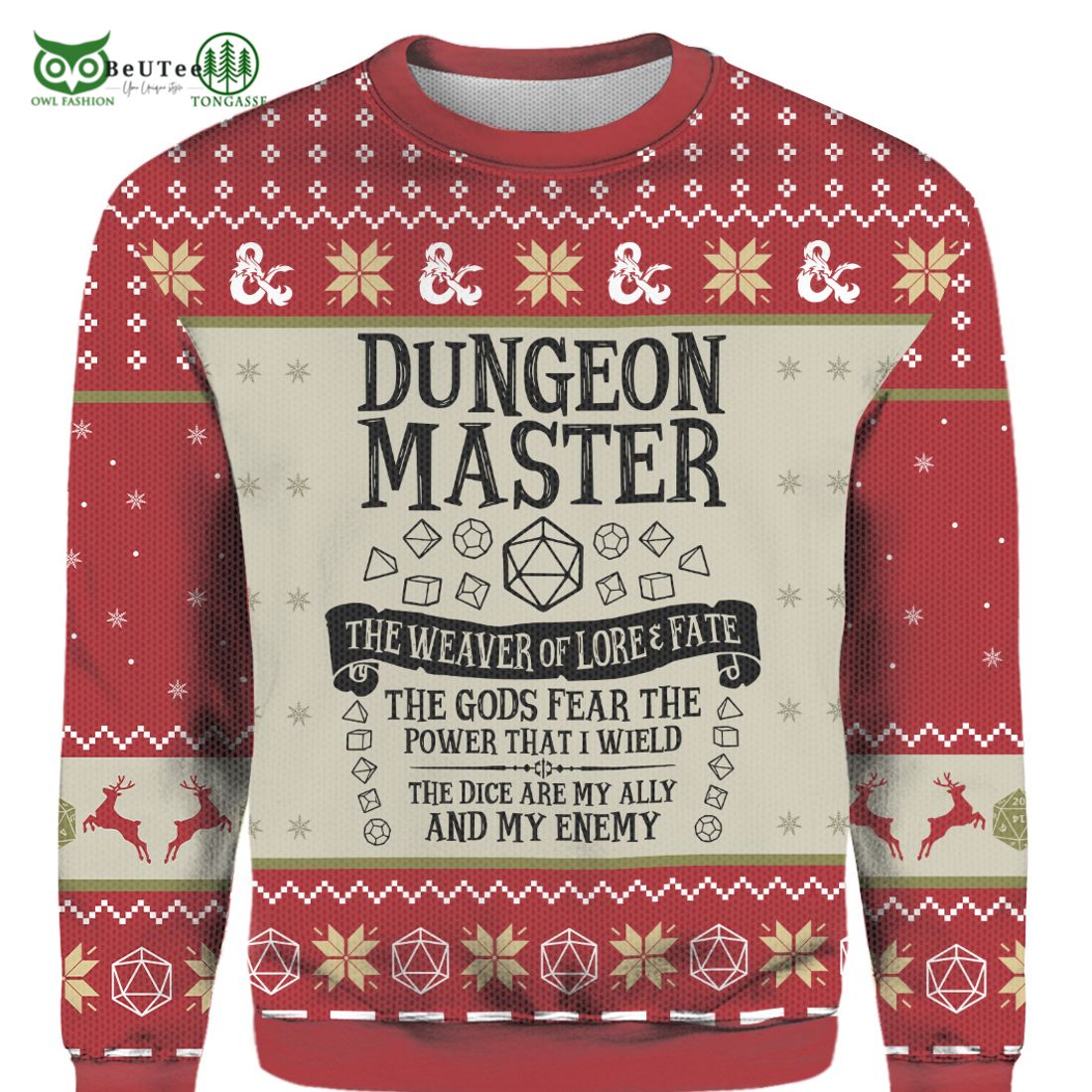 Dungeons And Dragons Ugly Knitted Christmas Sweater