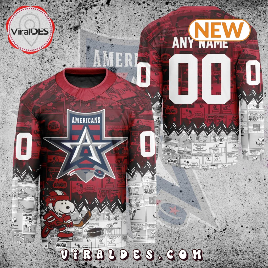 ECHL Allen Americans Peanuts 75th Anniversary Hockey Jersey