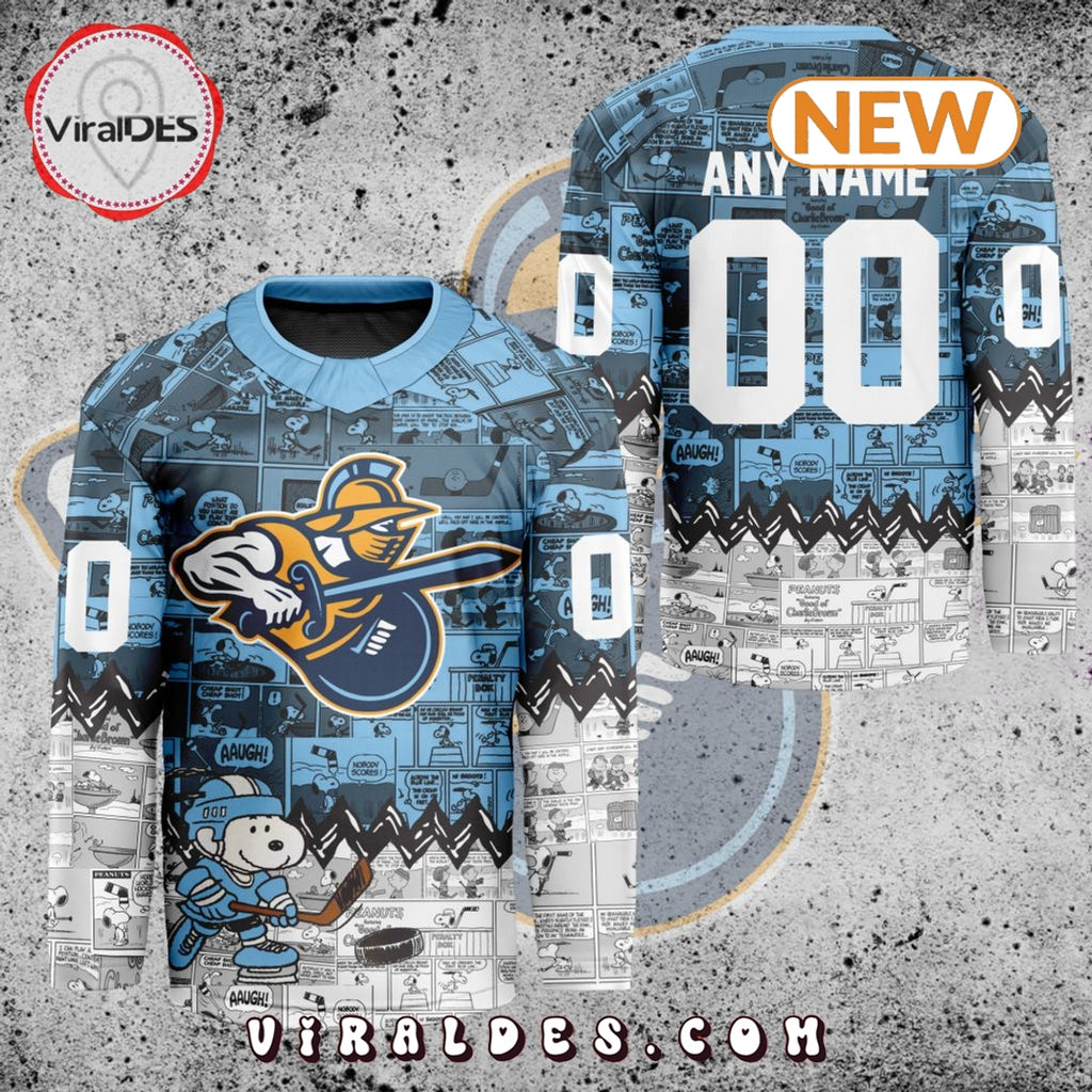 ECHL Atlanta Gladiators Peanuts 75th Anniversary Hockey Jersey