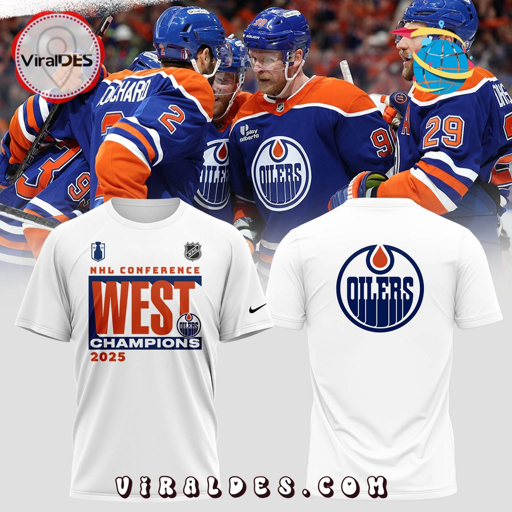 Edmonton Oilers 2025 Western Conference Champions White Hoodie