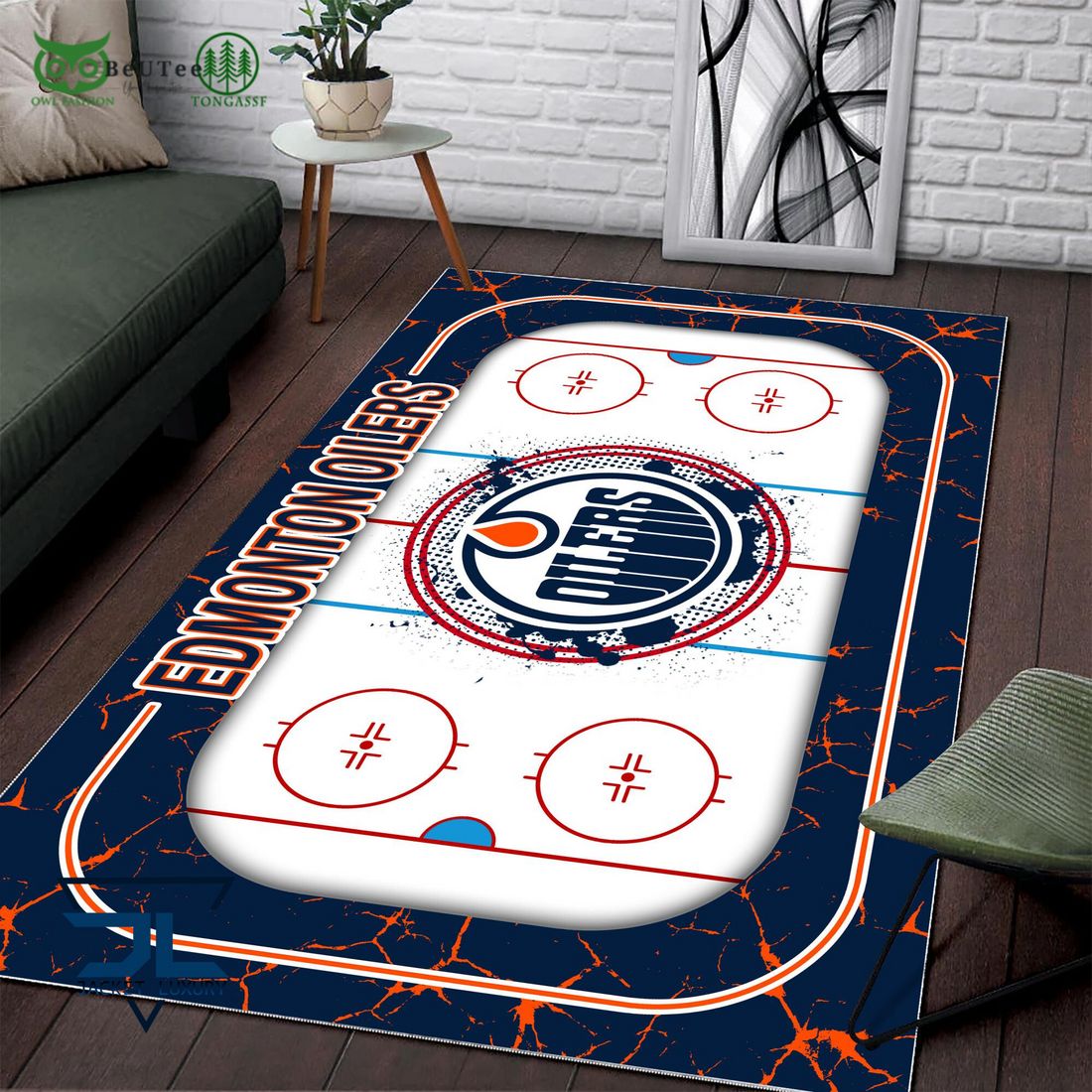 Edmonton Oilers NHL Hockey Team Carpet Rug