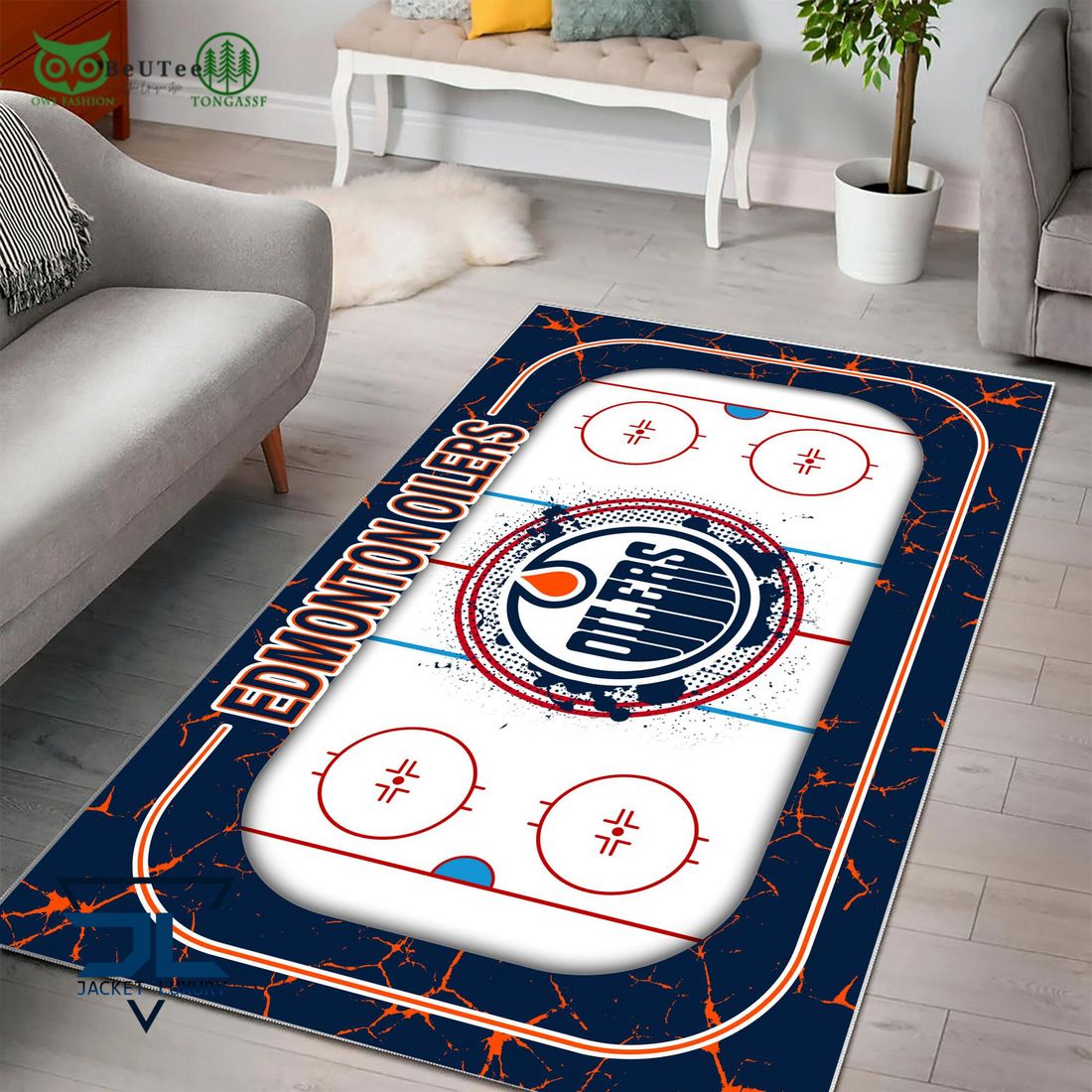 Edmonton Oilers NHL Hockey Team Carpet Rug