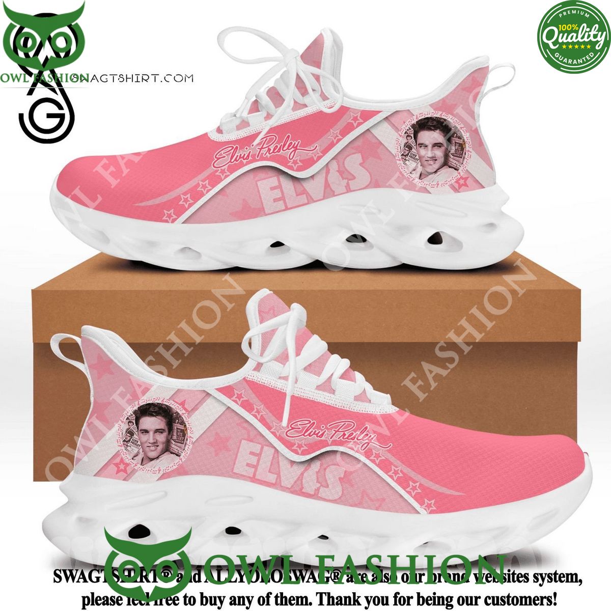 Elvis Presley Face Pink Max Soul Sneaker