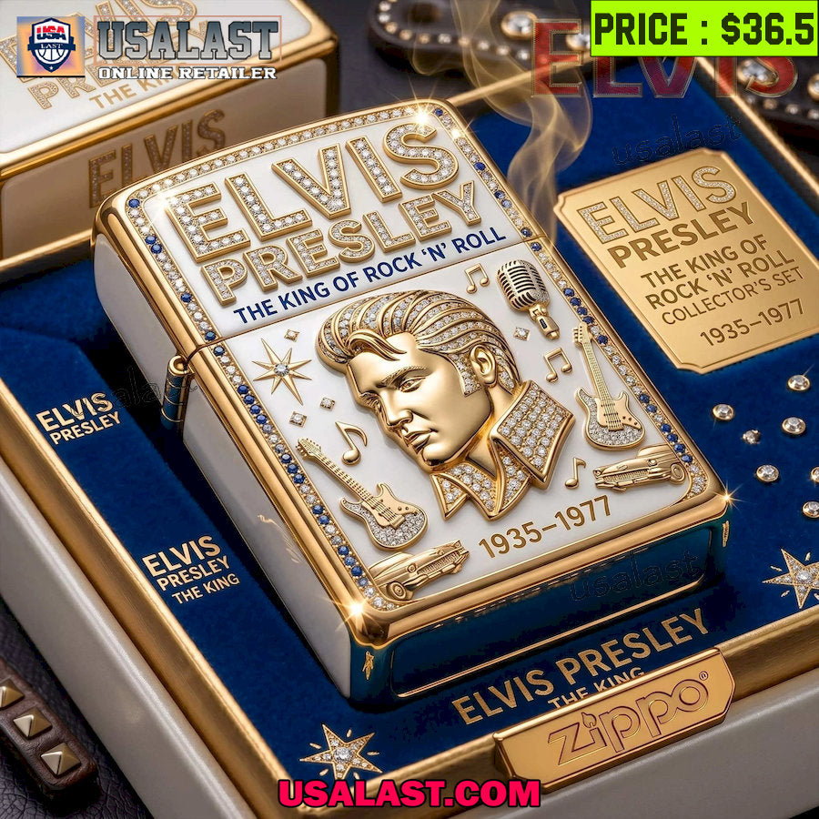 Elvis Presley King of Rock N Roll Zippo Lighter Case