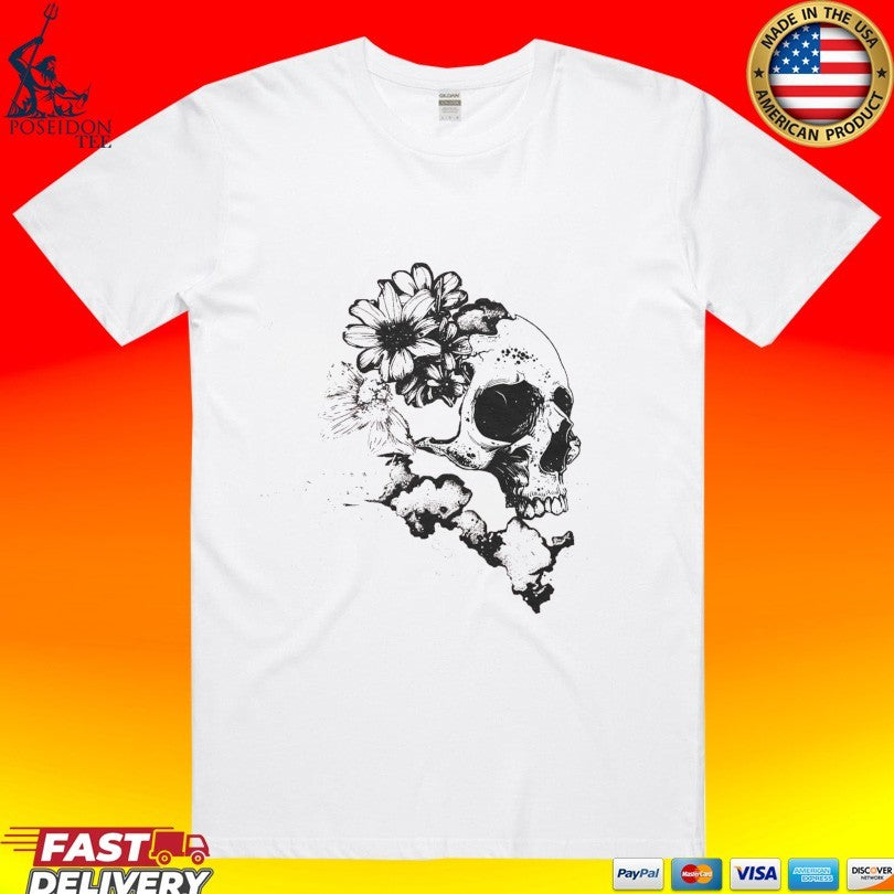 Emery Blooming Skull Watermelon T-shirt