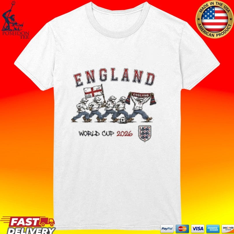 England World Cup 2026 Soccer Players Graphic Vintage T-shirt
