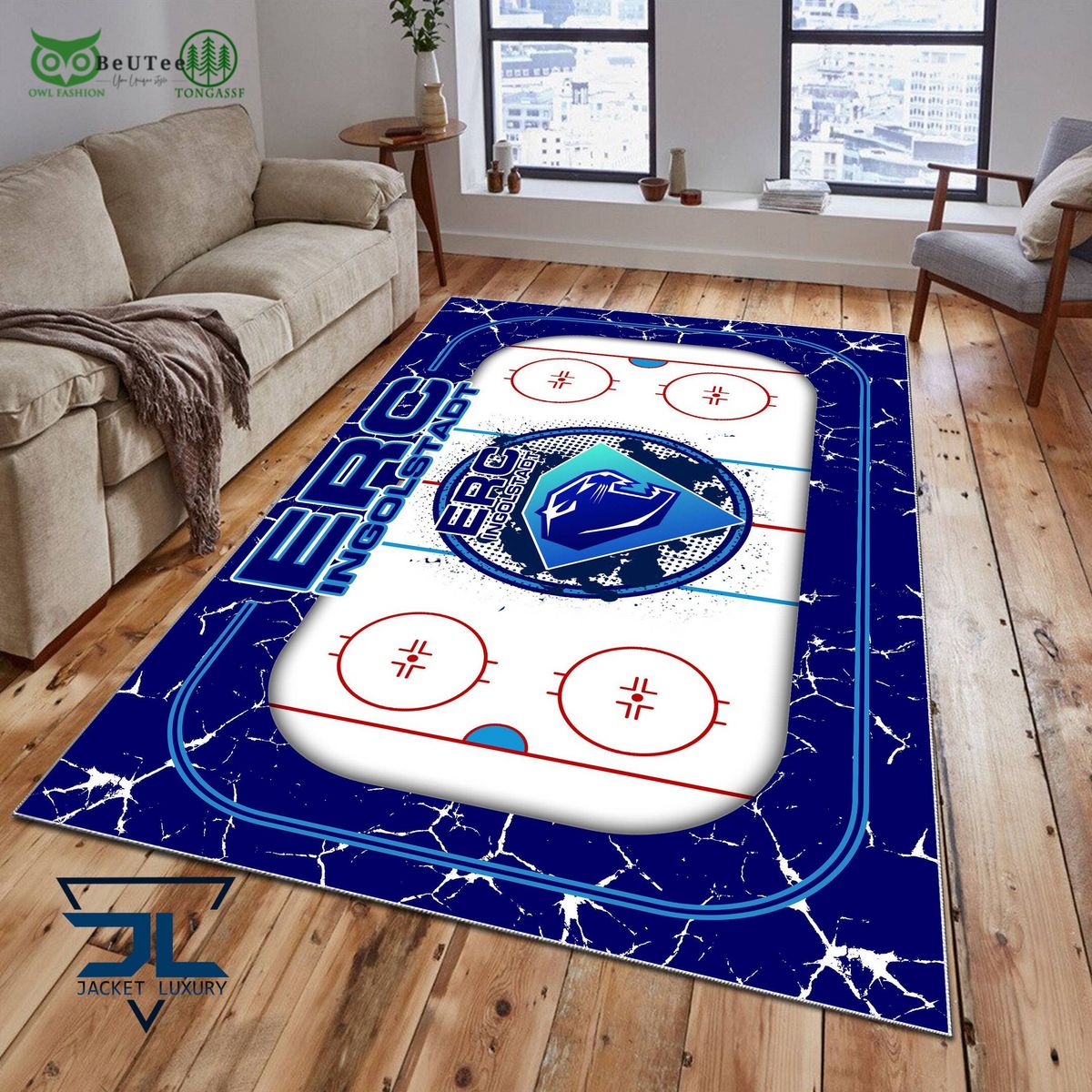 ERC Ingolstadt Germany Ice Hockey Team Carpet Rug